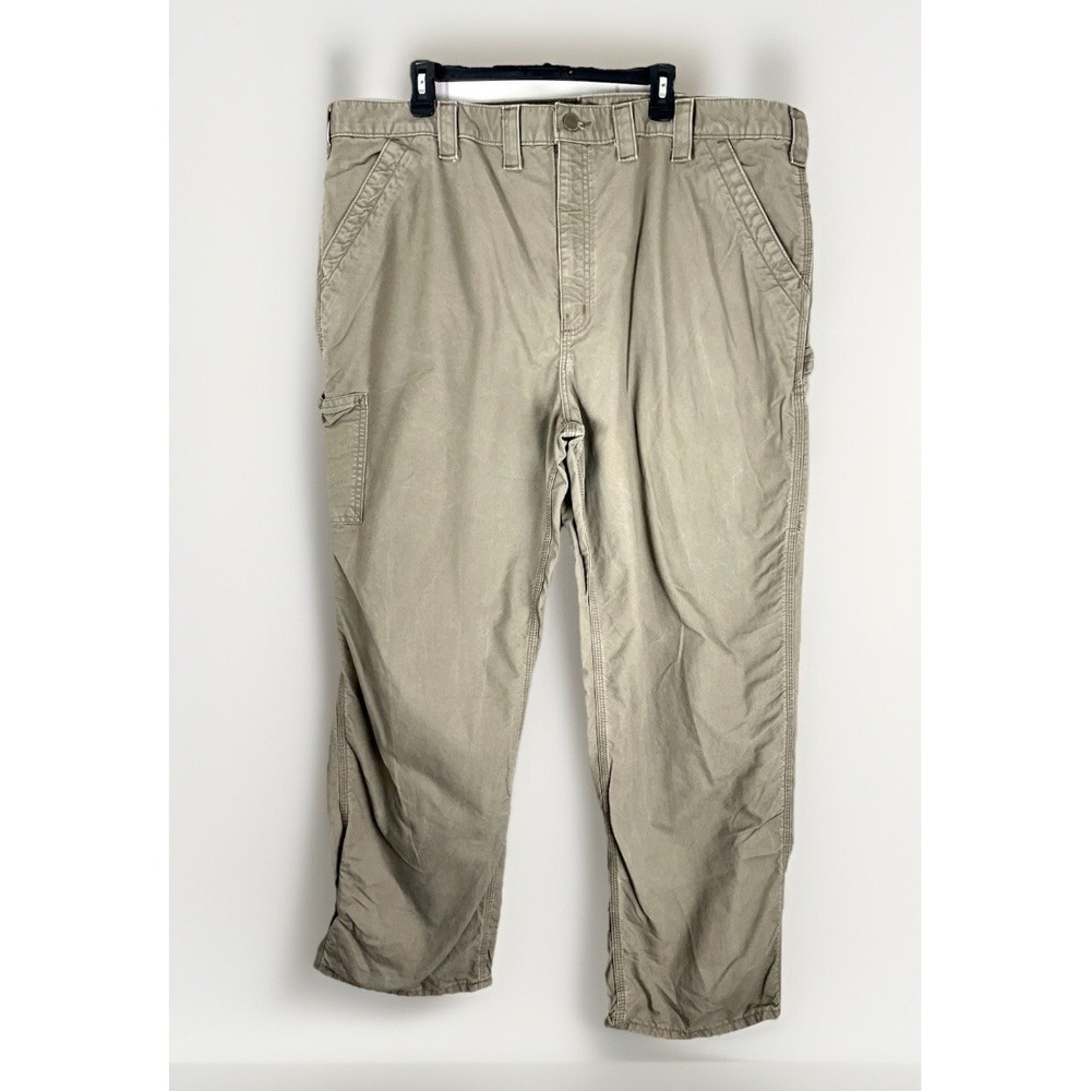Carhartt Men's Dungaree Fit Duck Carpenter Pants Beige‎ Men's Size 44 X 32